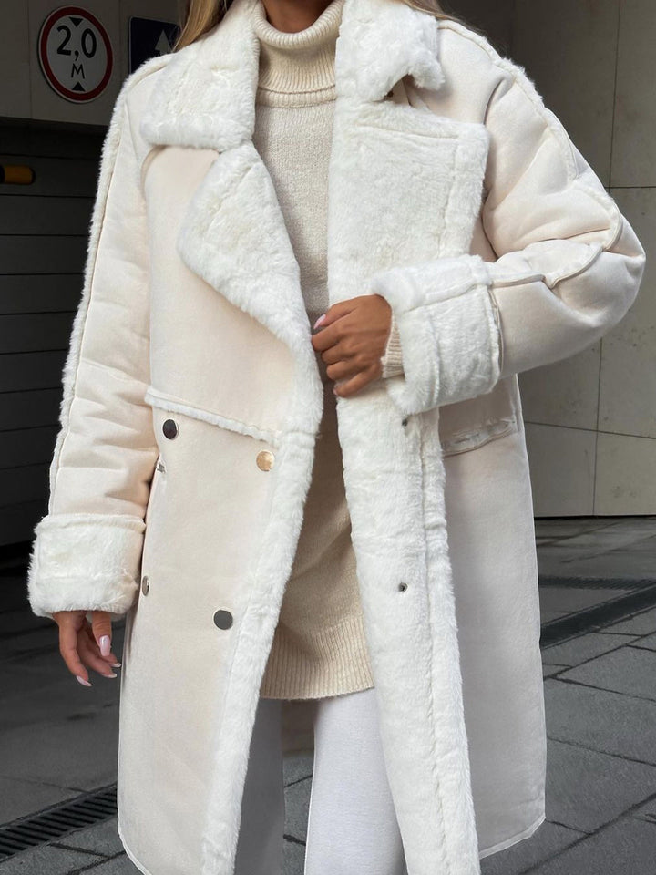 Lune London | Elegant Women's Coat Plus Size Winter Warmth with Soft Lapel