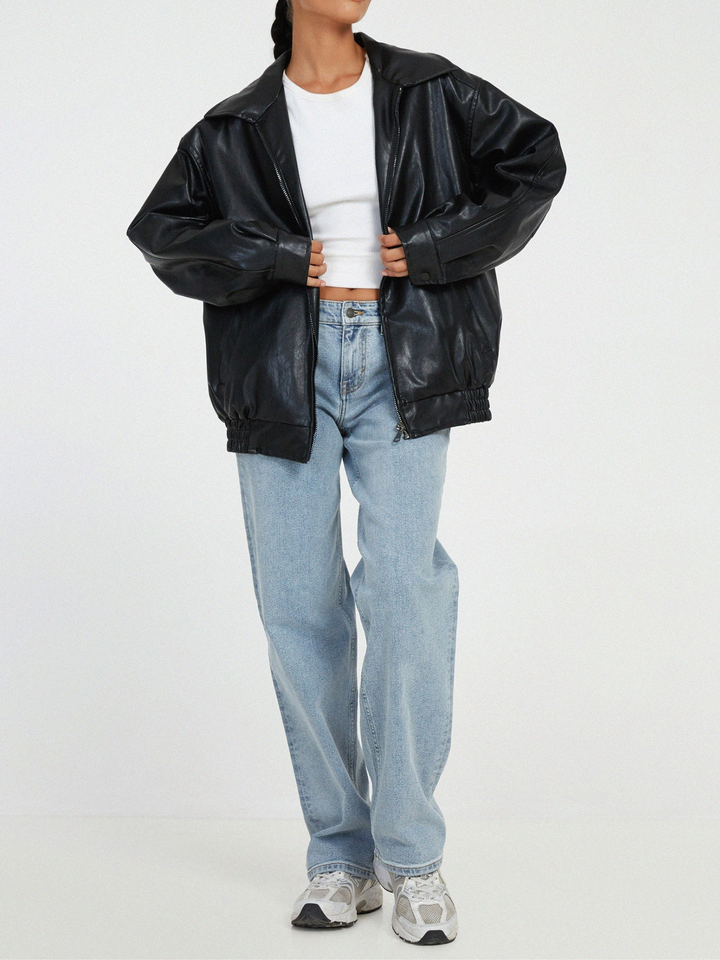 Lune London | Leather Jacket Women - Oversized Fit - Winter