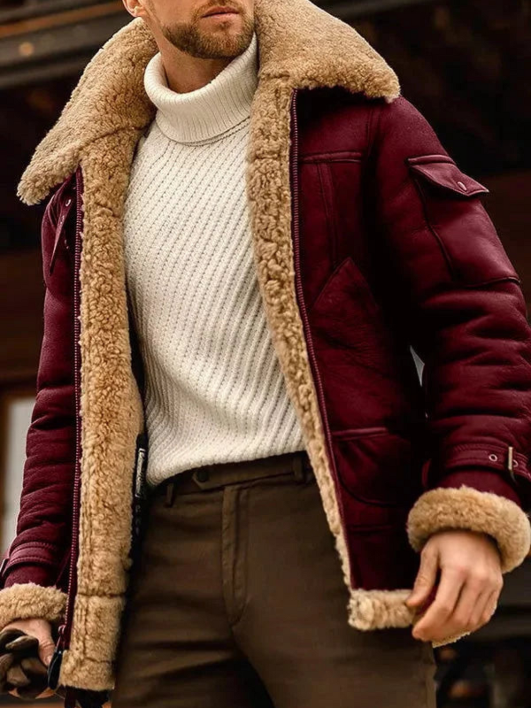 Lune London | Leather jacket for men, Regular fit - Winter