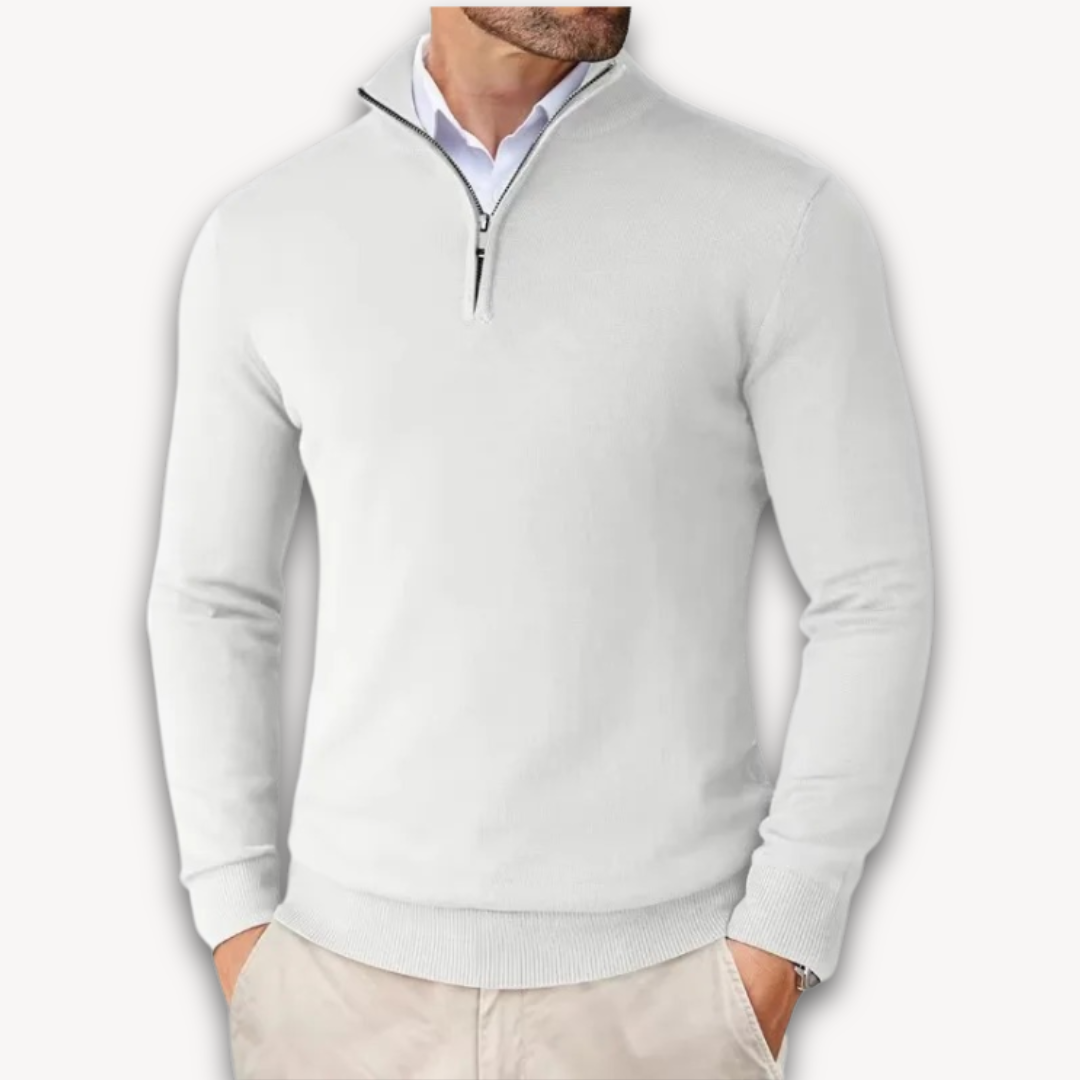 Lune London | Pull en coton - Homme Quarter-Zip