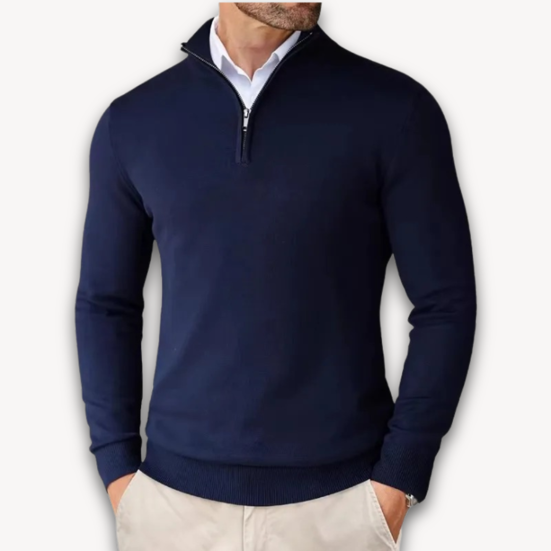 Lune London | Pull en coton - Homme Quarter-Zip