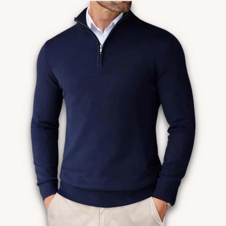 Lune London | Pull en coton - Homme Quarter-Zip