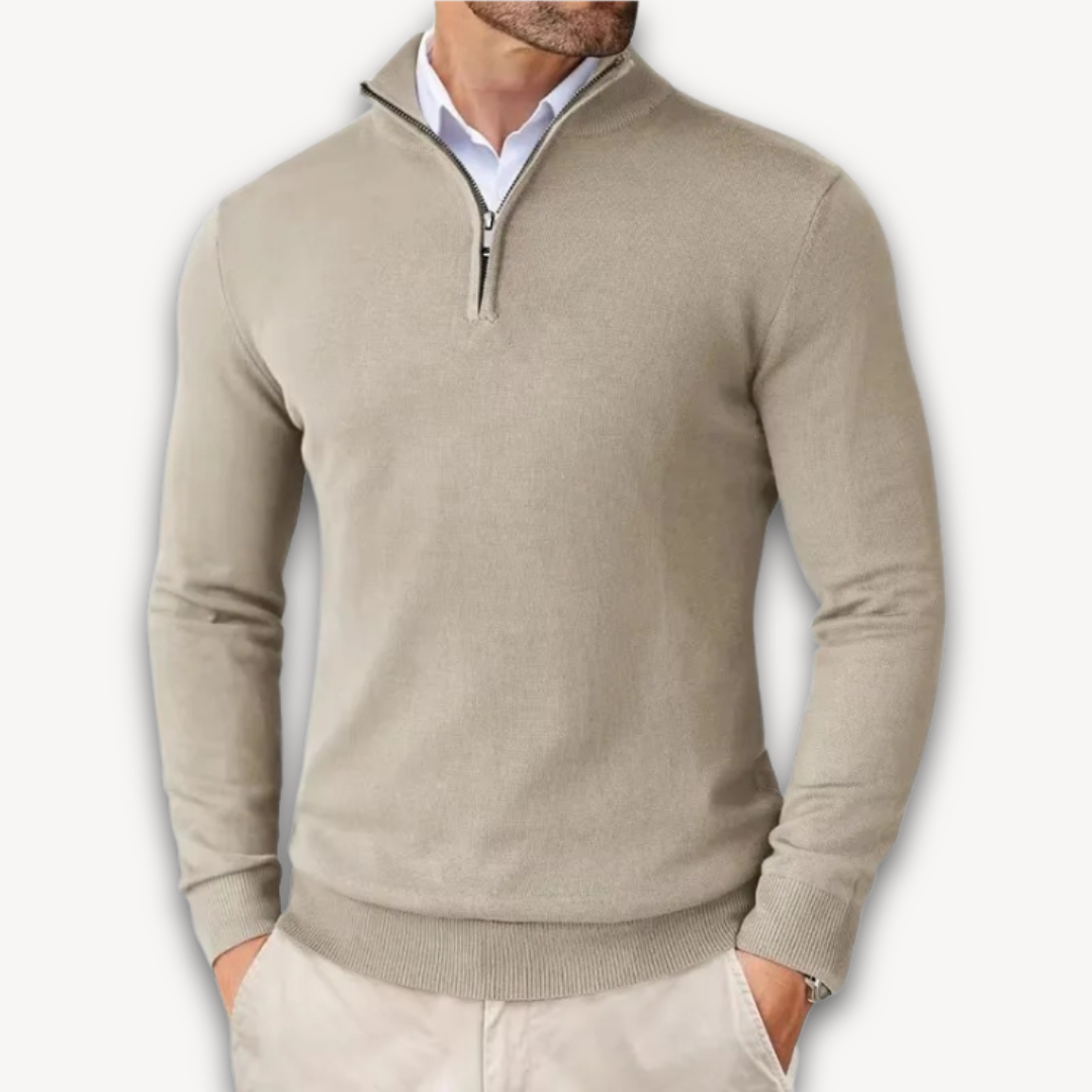 Lune London | Pull en coton - Homme Quarter-Zip