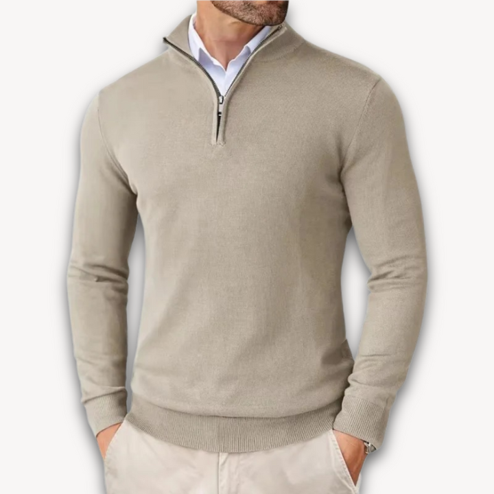 Lune London | Pull en coton - Homme Quarter-Zip