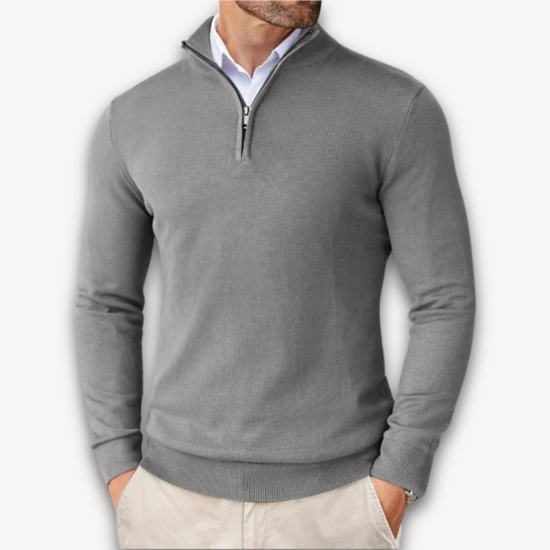 Lune London | Pull en coton - Homme Quarter-Zip