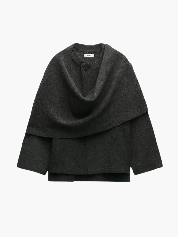 Lune London | Wool blend scarf wrap jacket