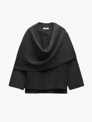 Lune London | Wool blend scarf wrap jacket