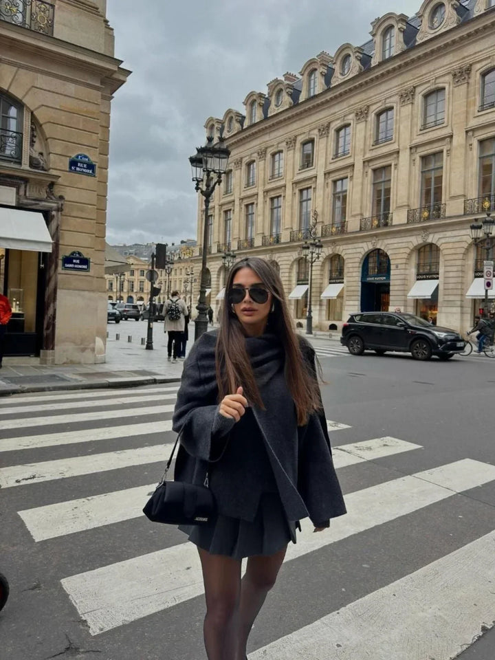 Lune London | Wool blend scarf wrap jacket