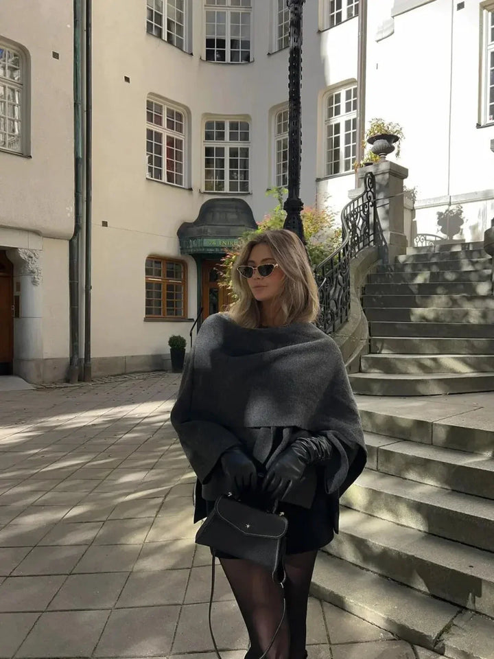 Lune London | Wool blend scarf wrap jacket
