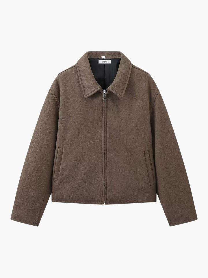 Lune London | Fit Wool Zip-Up Bomber Jacket