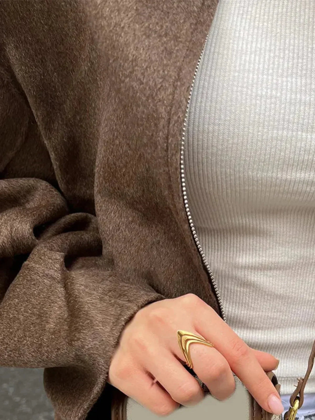Lune London | Fit Wool Zip-Up Bomber Jacket