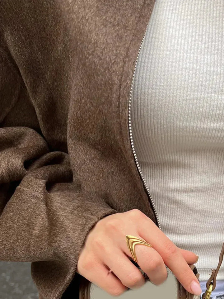 Lune London | Fit Wool Zip-Up Bomber Jacket