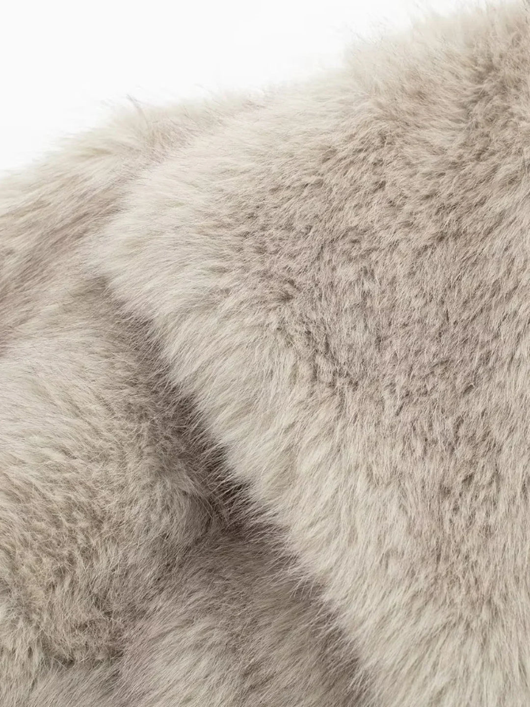 Lune London | Sheeps wool faux fur open-front jacket