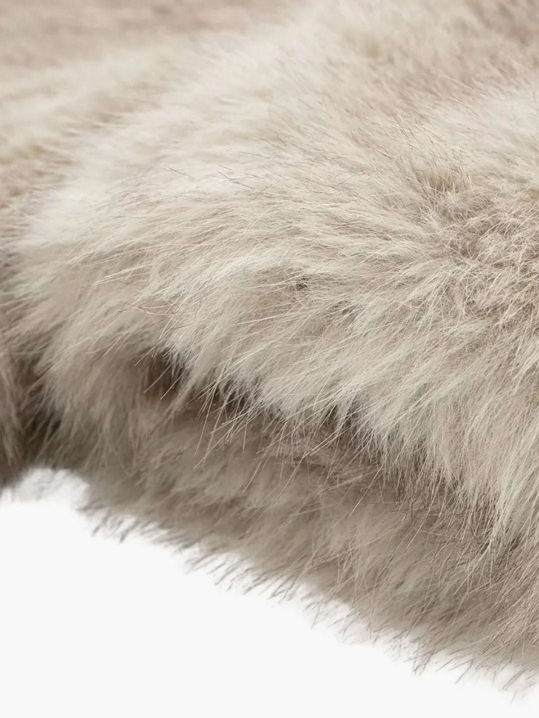 Lune London | Sheeps wool faux fur open-front jacket