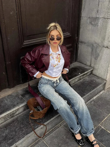 Lune London | Inspired Faux Leather Aviator Jacket