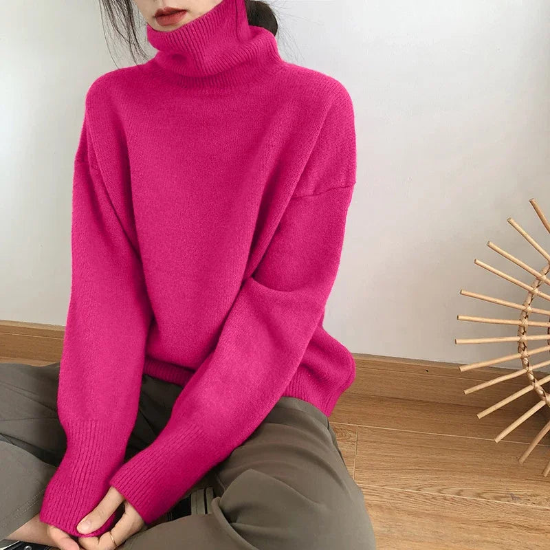 Chic Und Stil | Women's Turtleneck Sweater – Casual Autumn Knit Top