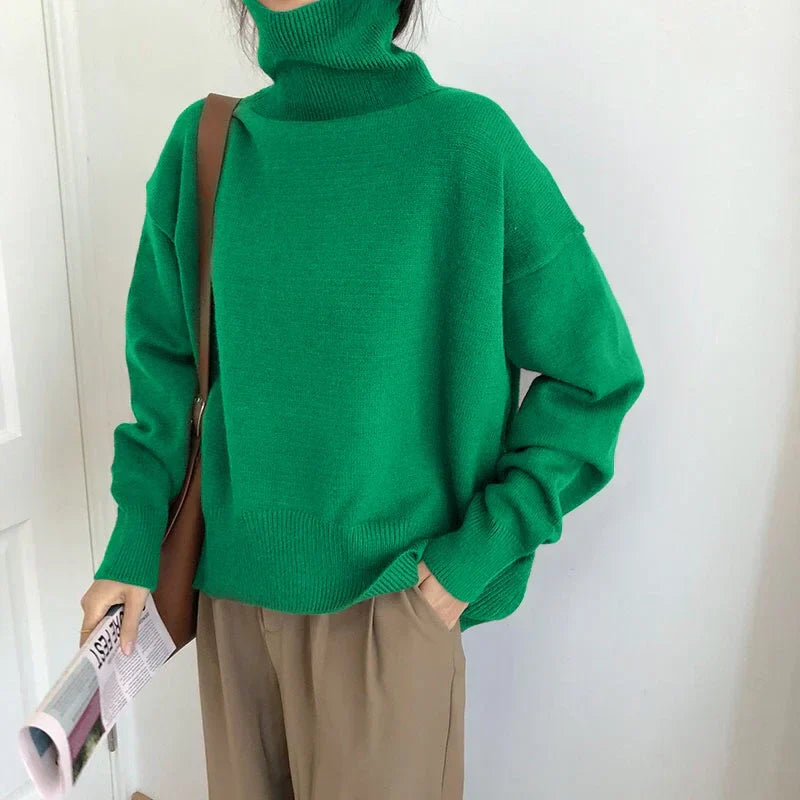Chic Und Stil | Women's Turtleneck Sweater – Casual Autumn Knit Top