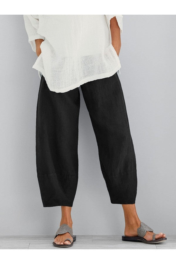 Lune London | Loose Fit Ankle Length Summer Trousers Women's Trousers
