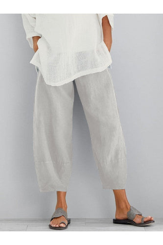 Lune London | Loose Fit Ankle Length Summer Trousers Women's Trousers