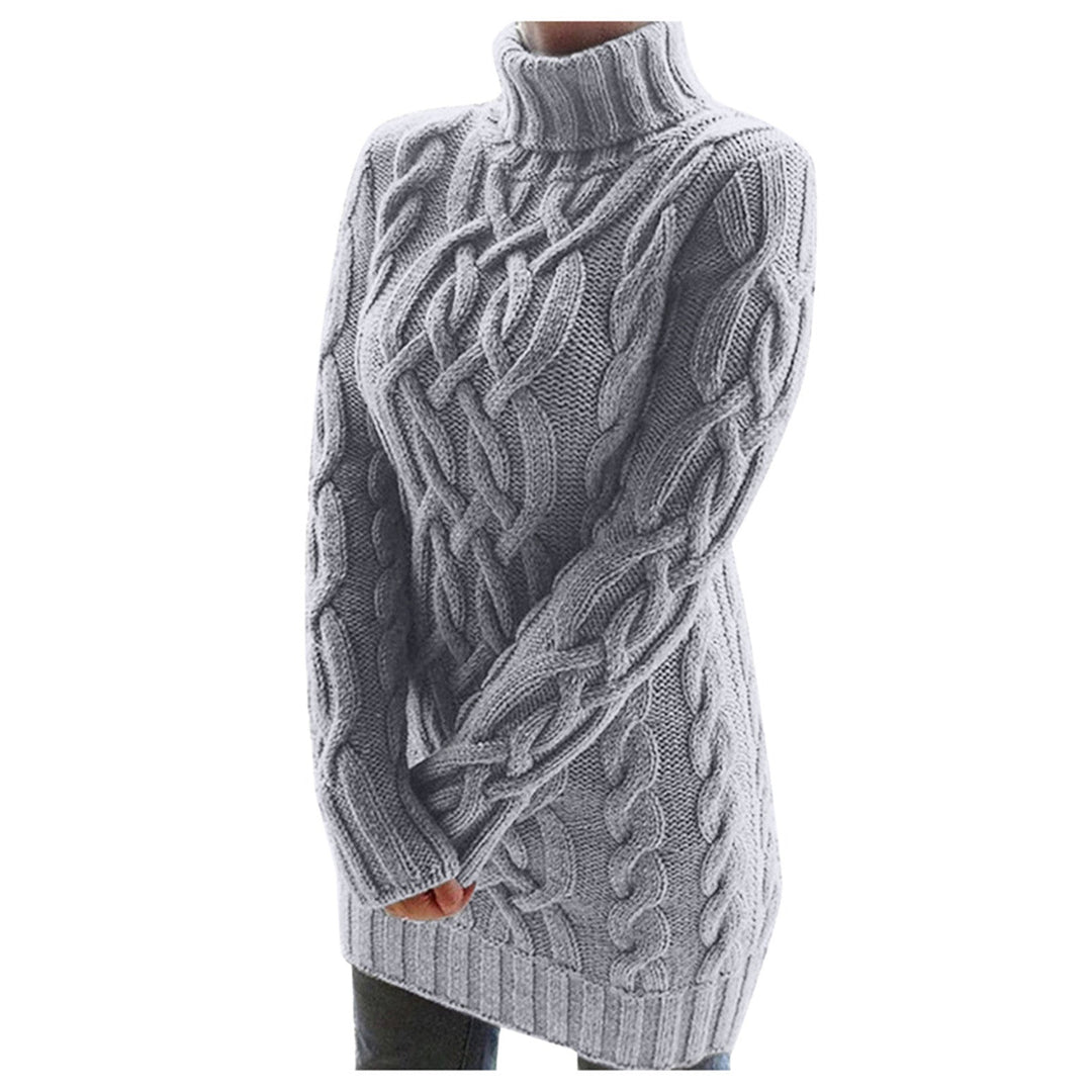 Lune London | Knitted Roll Neck Sweater Cable Knit Warm and Comfortable