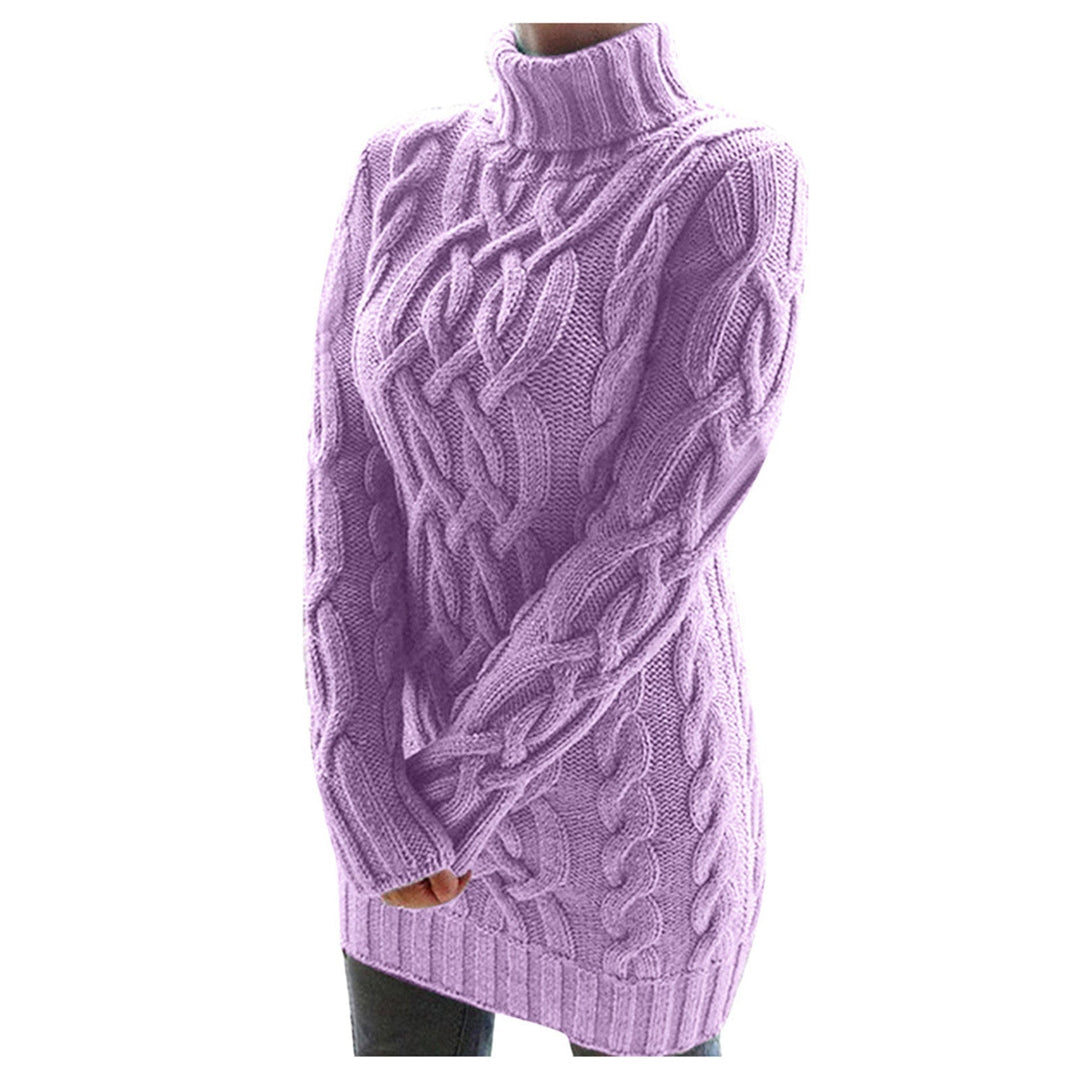 Lune London | Knitted Roll Neck Sweater Cable Knit Warm and Comfortable