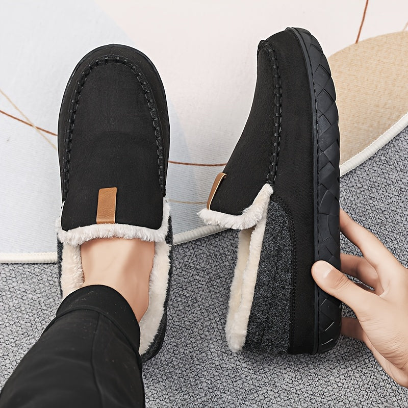 Lune London | Chaussons hommes - Laine de mouton chaude pour l'hiver