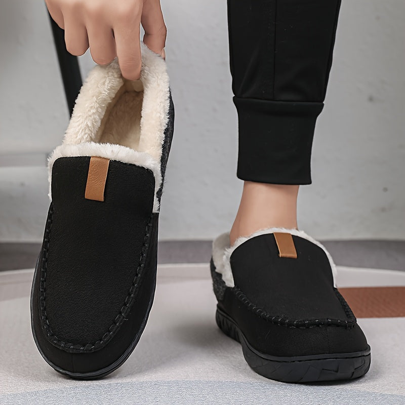Lune London | Chaussons hommes - Laine de mouton chaude pour l'hiver