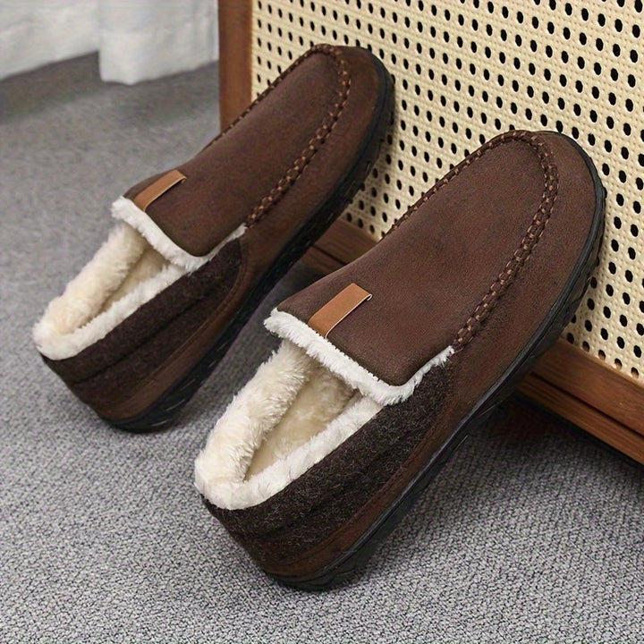 Lune London | Chaussons hommes - Laine de mouton chaude pour l'hiver