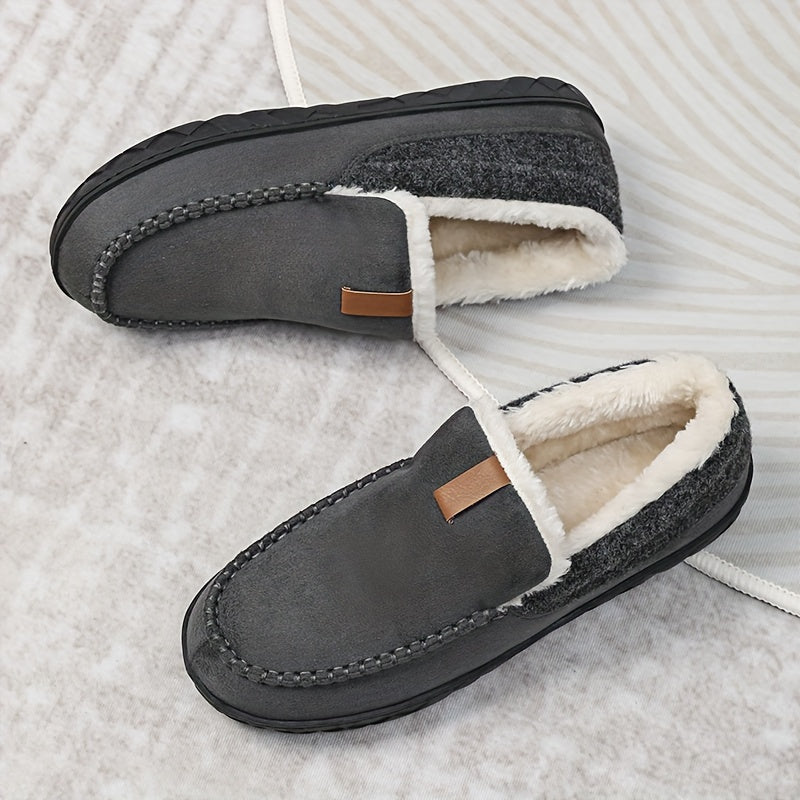 Lune London | Chaussons hommes - Laine de mouton chaude pour l'hiver
