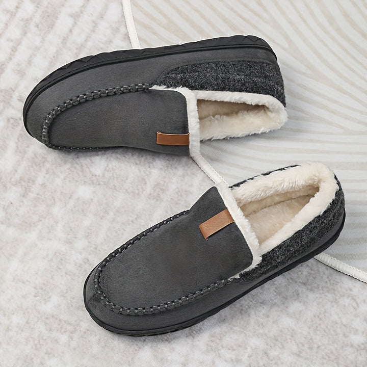 Lune London | Chaussons hommes - Laine de mouton chaude pour l'hiver