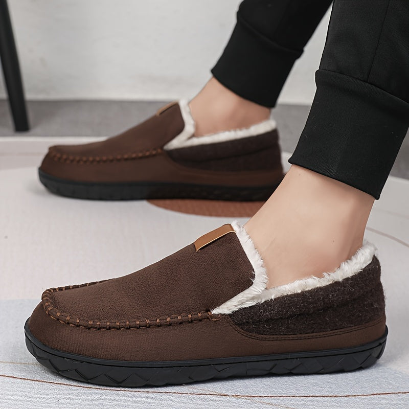 Lune London | Chaussons hommes - Laine de mouton chaude pour l'hiver