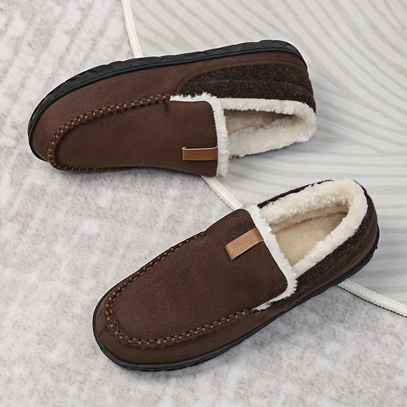 Lune London | Chaussons hommes - Laine de mouton chaude pour l'hiver