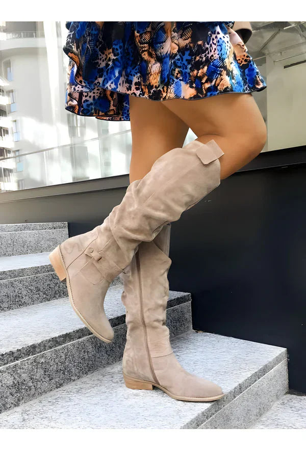 Lune London | Suede Knee-High Boots Elegant