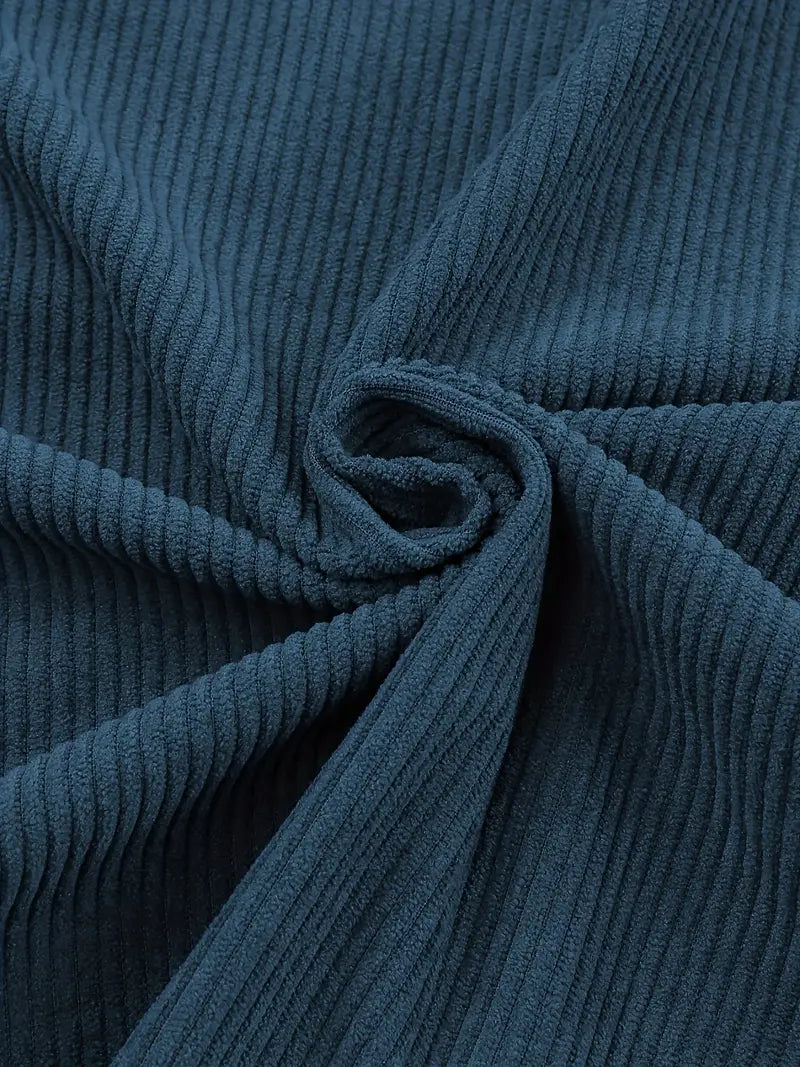 Lune London | Corduroy Trousers Shirt Blouse with Buttons Casual
