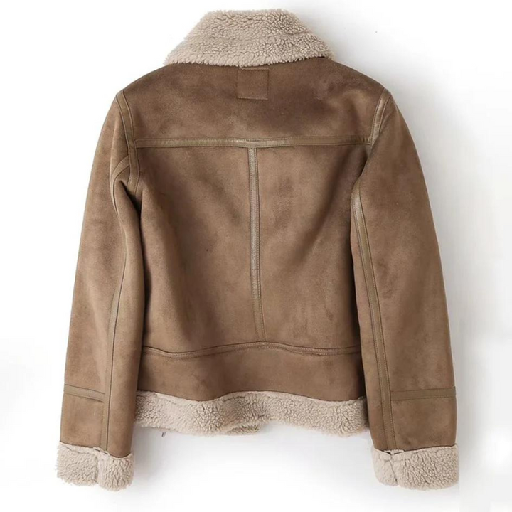Lune London | Suede Jacket with Ultra-Fine Sherpa Lining for Women