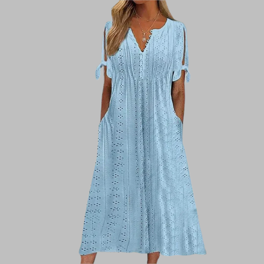Lune London | Elegant Summer Boho Midi Dress