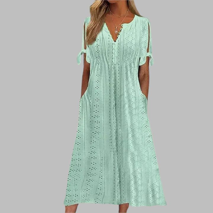 Lune London | Elegant Summer Boho Midi Dress