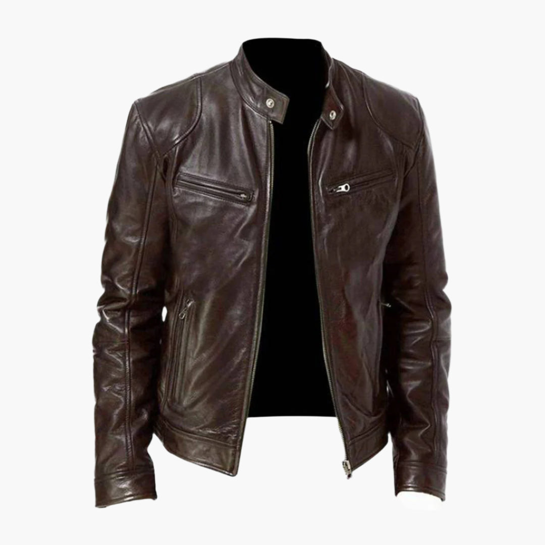 Lune London | Synthetic Leather Biker Jacket - Classic Style for Everyday and Leisure