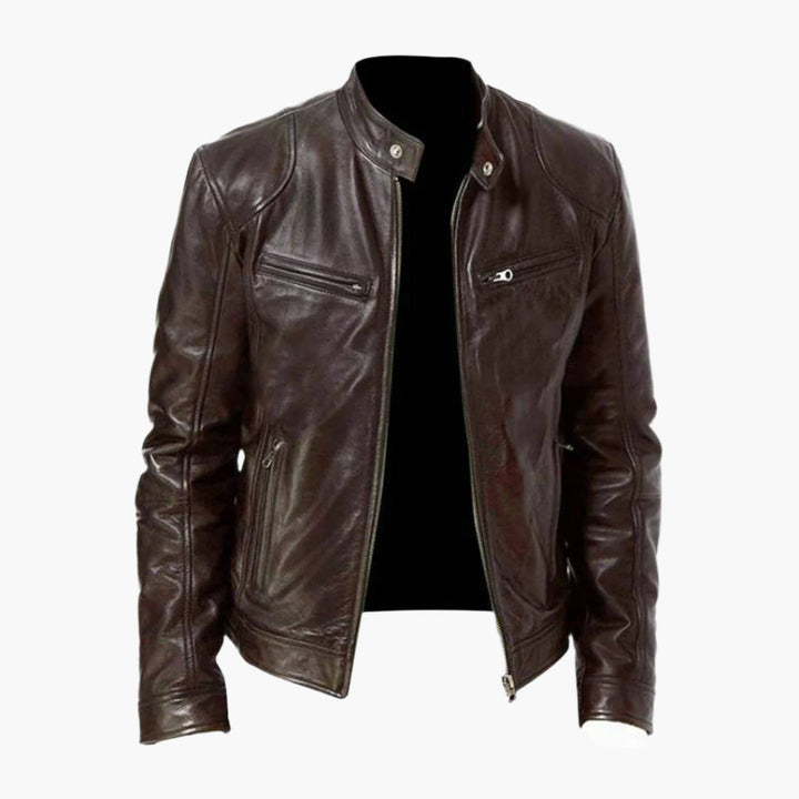 Lune London | Synthetic Leather Biker Jacket - Classic Style for Everyday and Leisure