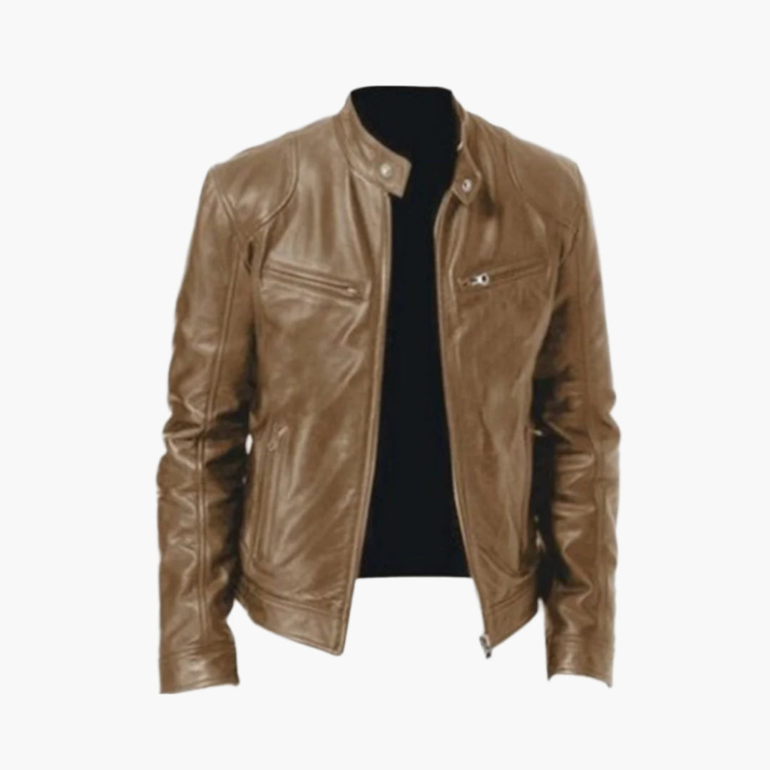 Lune London | Synthetic Leather Biker Jacket - Classic Style for Everyday and Leisure