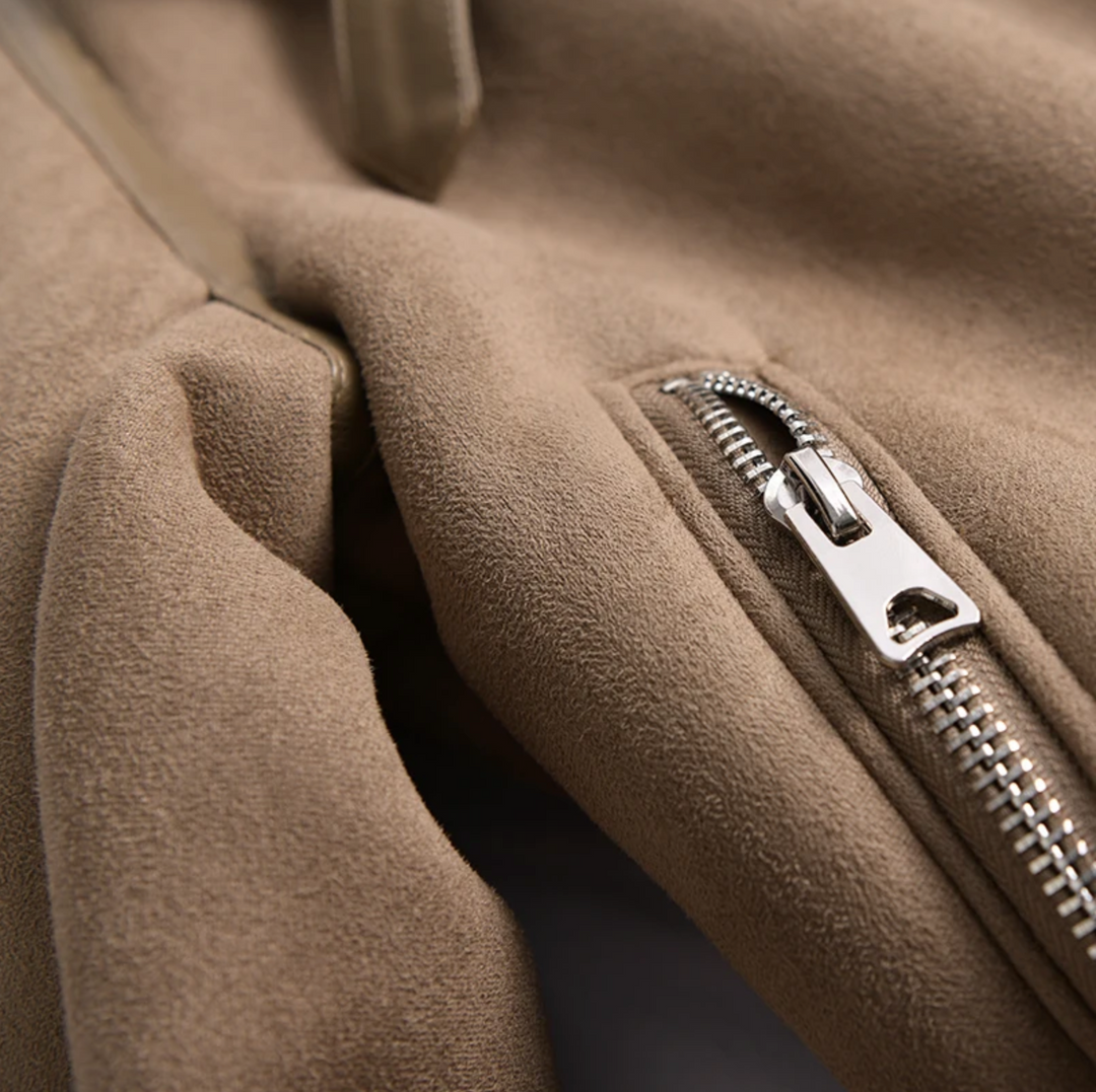 Lune London | Women's Fleece Sherpa Bomber Jacket with Zipper