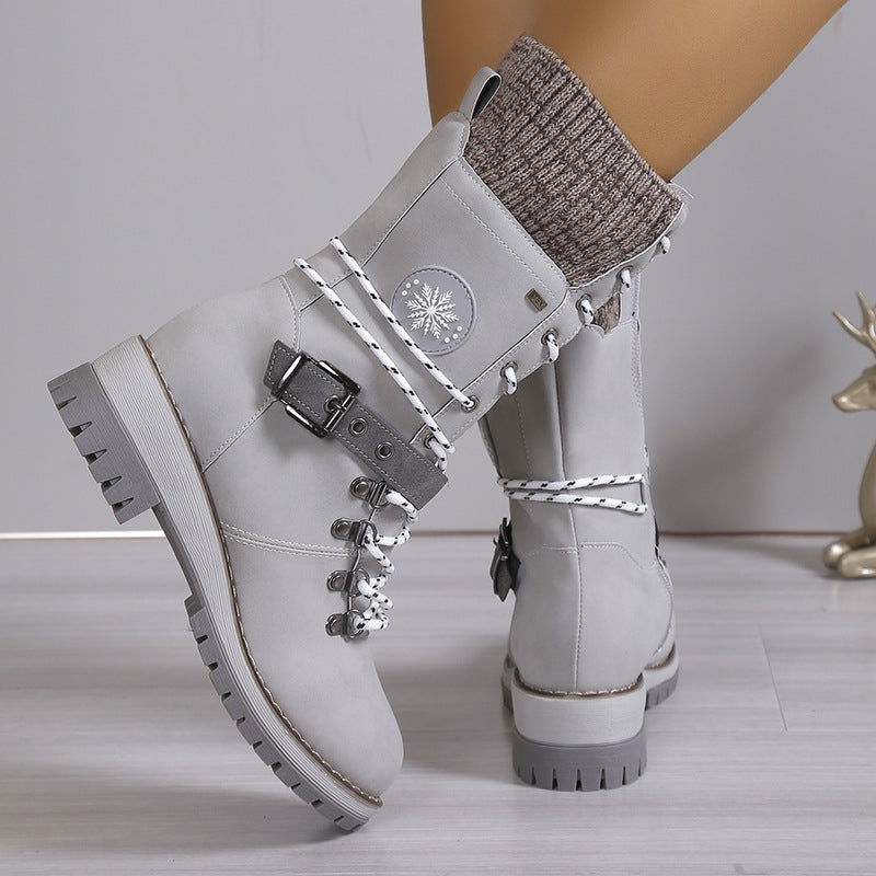 Lune London | Winter boots - Leather - Lace-up closure - Robust non-slip sole - Comfortable fit
