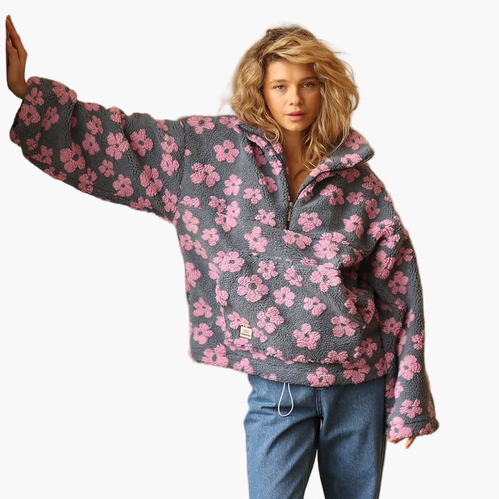 Lune London | Cozy floral print sweater - Boho style for autumn and leisure