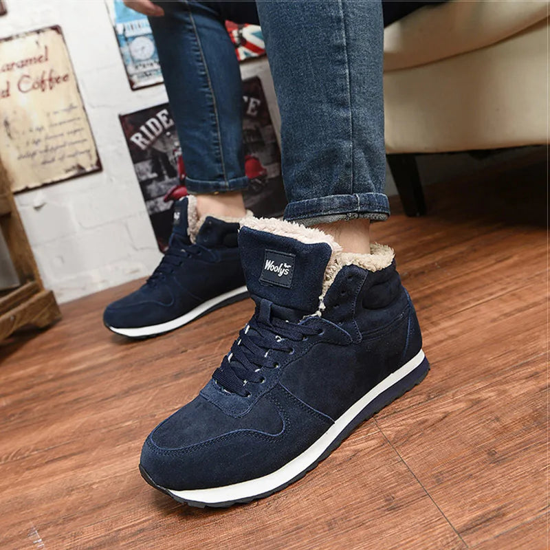 Lune London | Men's winter boots with faux fur and non-slip sole
