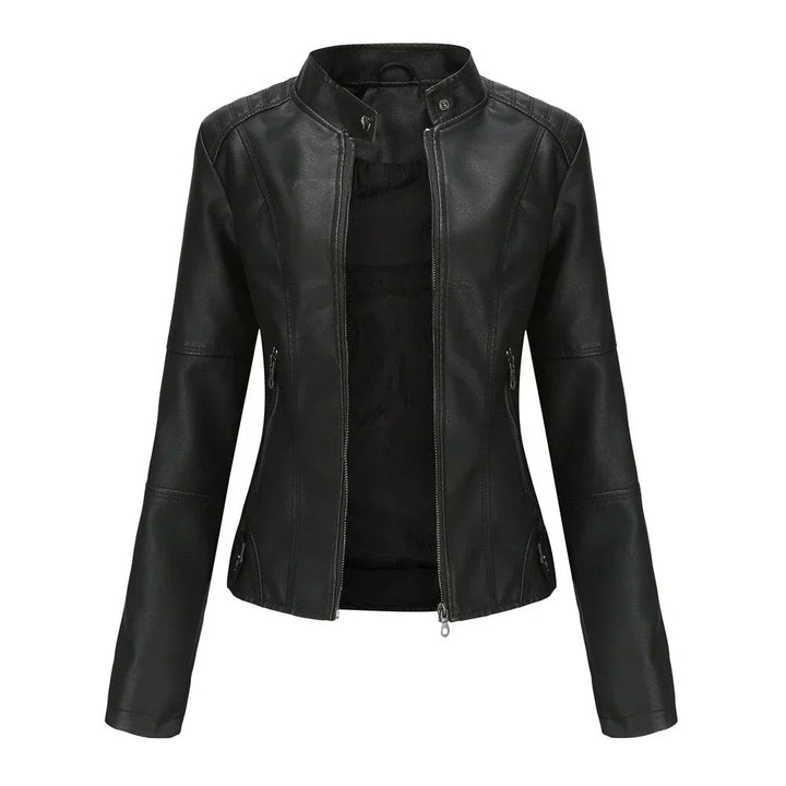 Lune London | Women's leather jacket with Mao