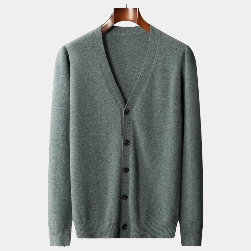 Lune London | Men's Cardigan, knitted, classic button design - lightweight