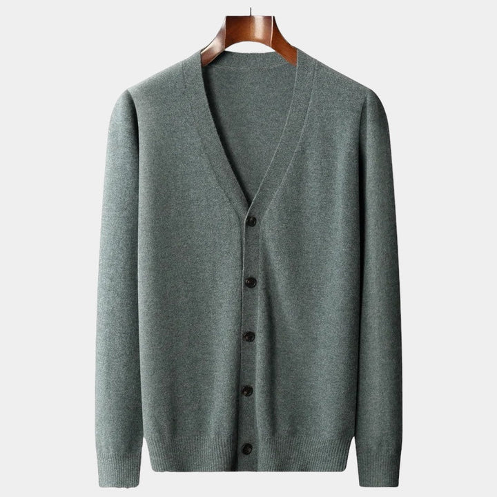 Lune London | Men's Cardigan, knitted, classic button design - lightweight