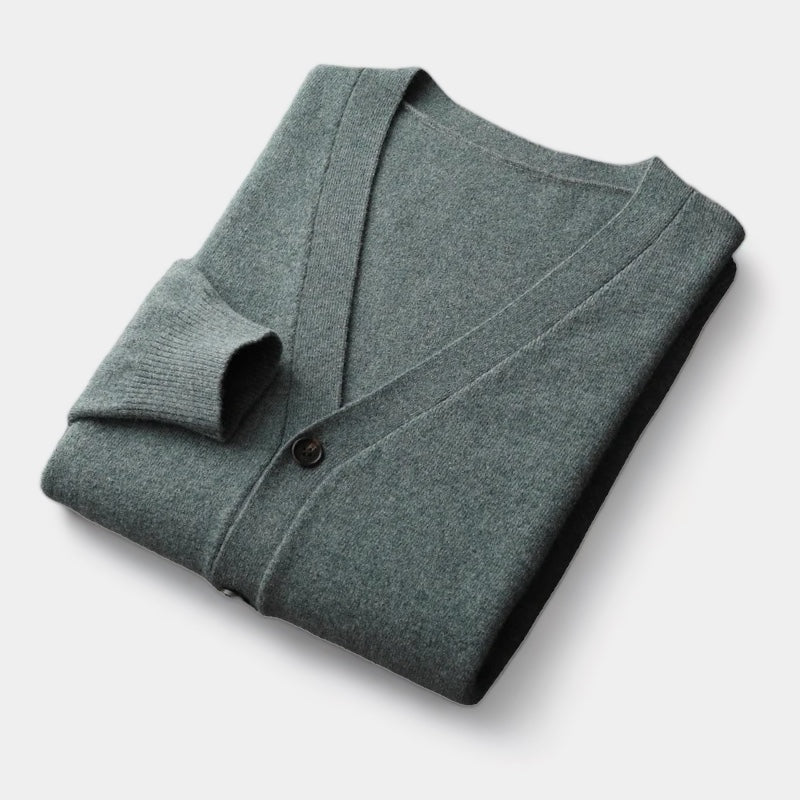 Lune London | Men's Cardigan, knitted, classic button design - lightweight