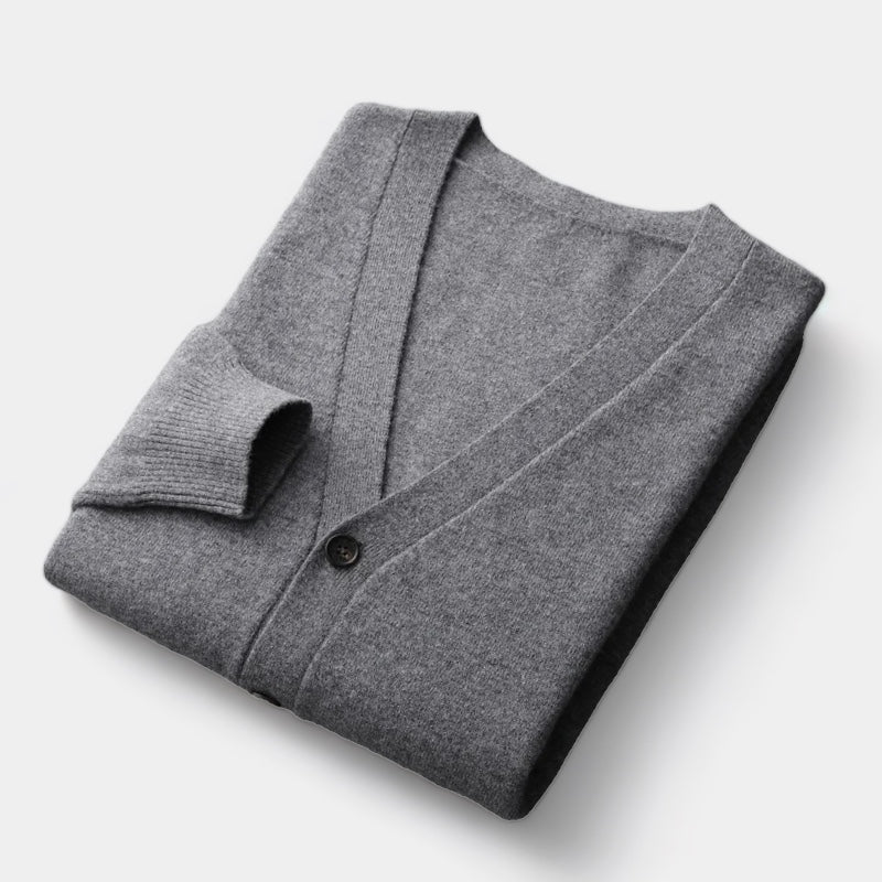 Lune London | Men's Cardigan, knitted, classic button design - lightweight