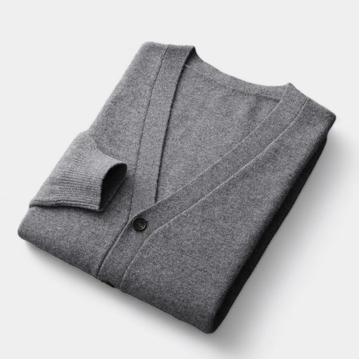 Lune London | Men's Cardigan, knitted, classic button design - lightweight